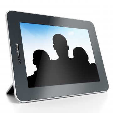 digital photo frame people silhouettes image
